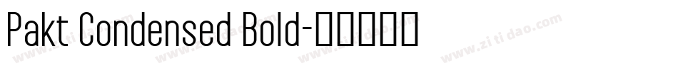 Pakt Condensed Bold字体转换